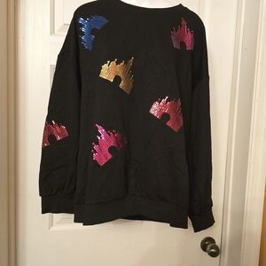 Unk Women's Black Sweater with Sequin Accents